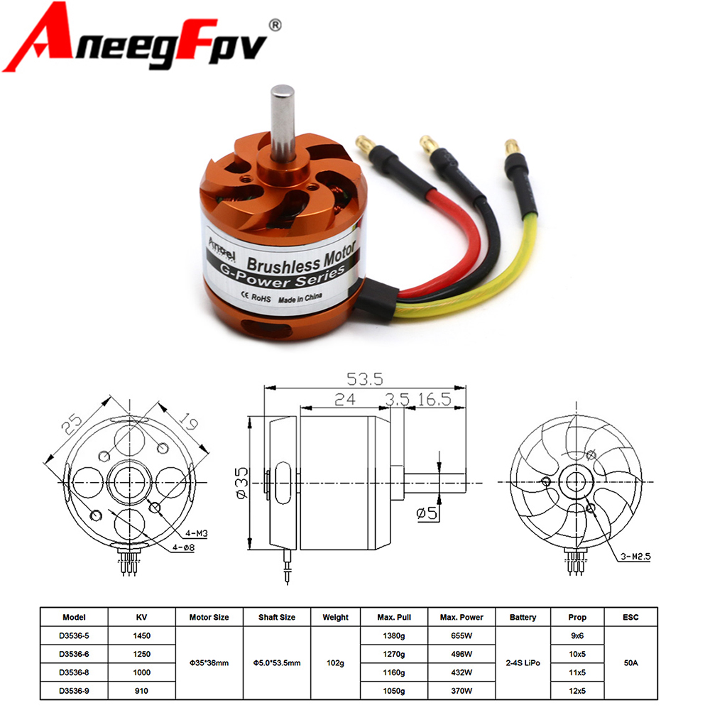 Rc Helicopter Mini - D3536 910KV 1000KV 1250KV 1450KV 미니