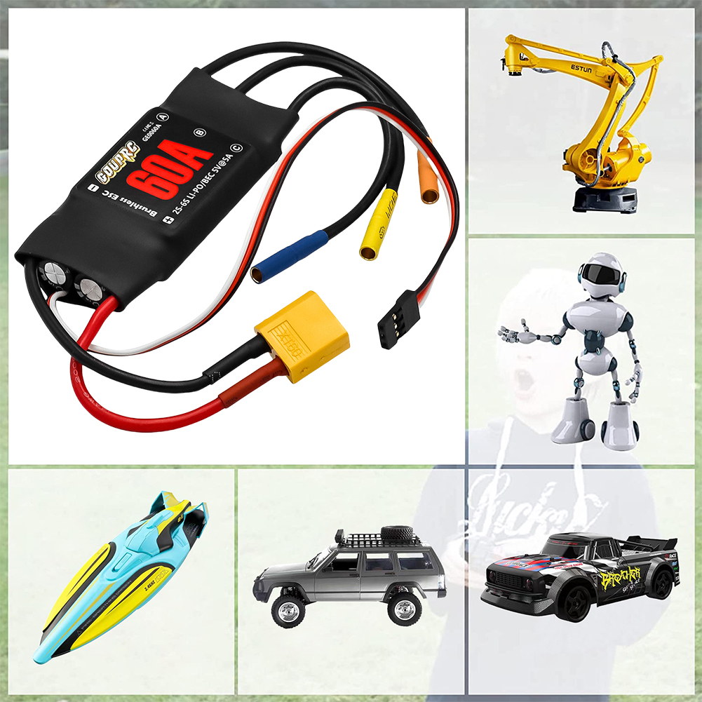 5V/7A BEC 및 XT60 플러그가 있는 60A 전 - Rc Helicopter Electric 리뷰 및 가격