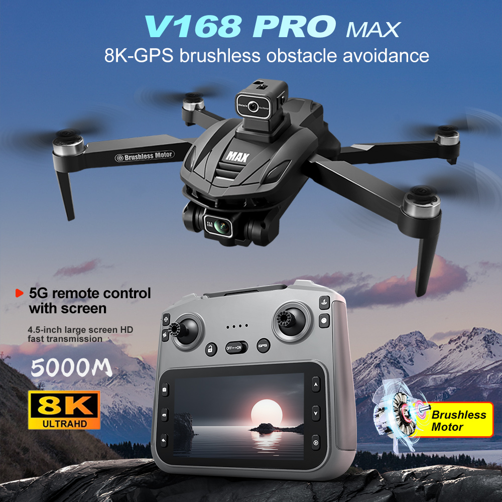 V168 PRO Max GPS 드론 8K 전문가용 HD - Rc Helicopter Electric 리뷰 및 가격