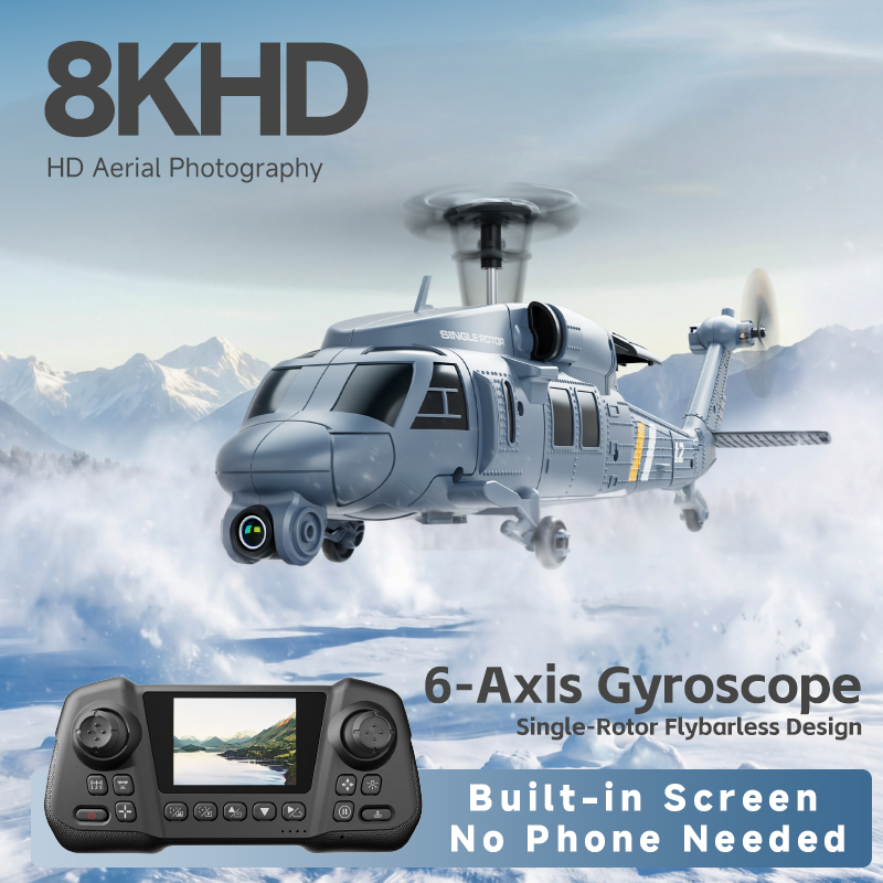 4DRC L2 RC 아파치 군용 전투 헬리콥터 8K 항 - Rc Helicopter Single Rotor 리뷰 및 가격