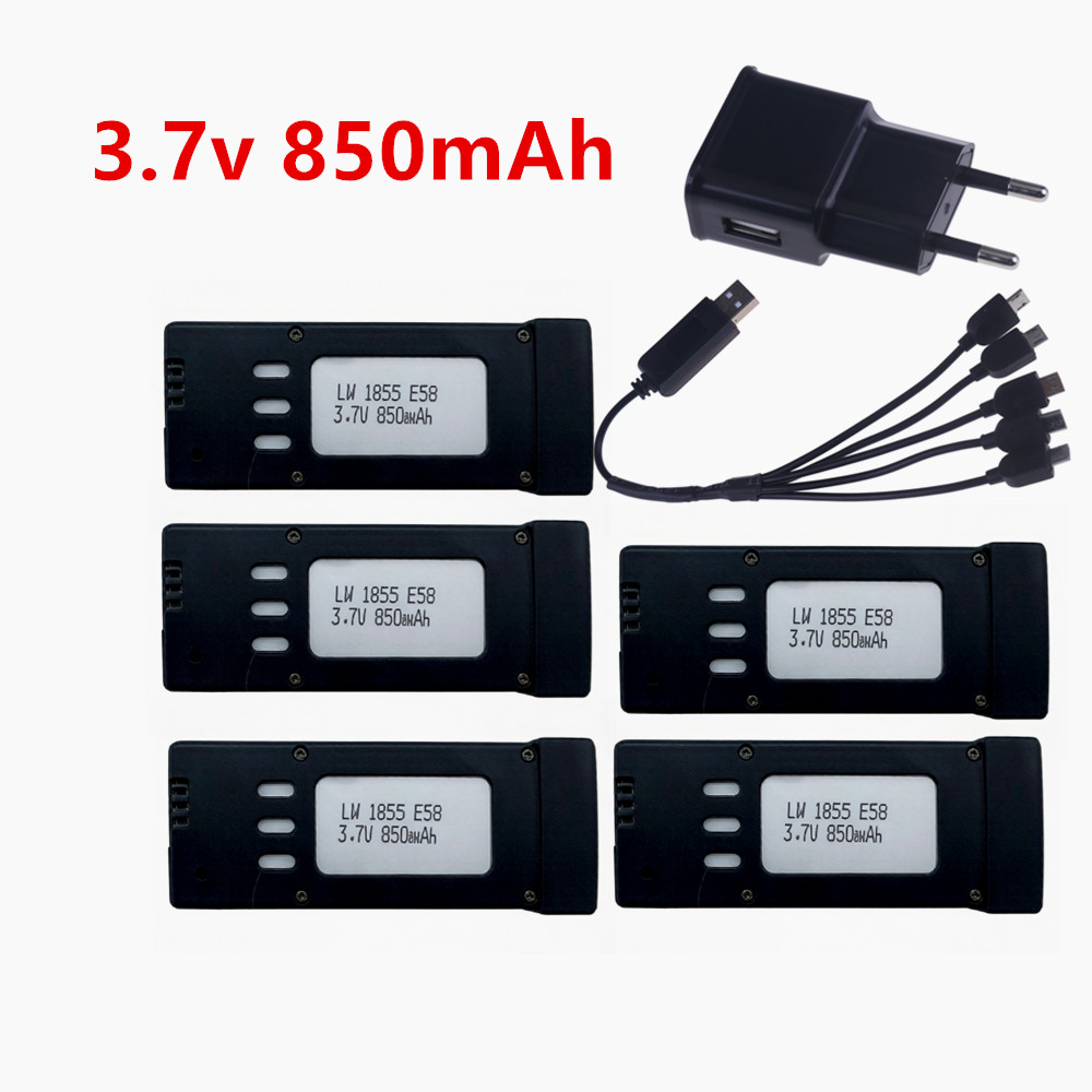 3.7V 850mAh RC 드론 리튬 배터리 E58 E - Eachine Drone E58 리뷰 및 가격
