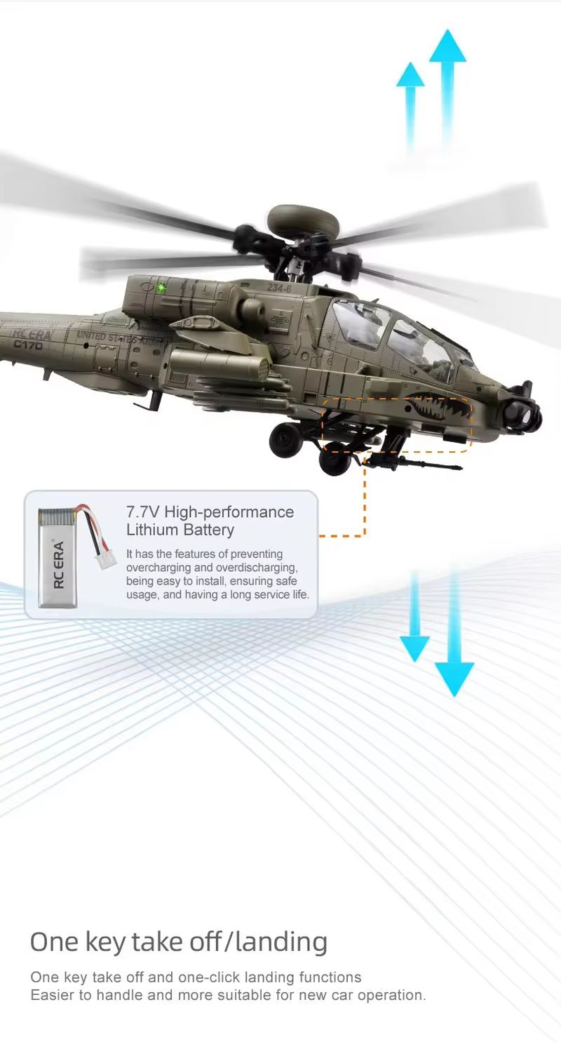 RC 시대 AH-64D 아파치 헬리콥터 C170 6채널 - Rc Helicopter Single Rotor 리뷰 및 가격